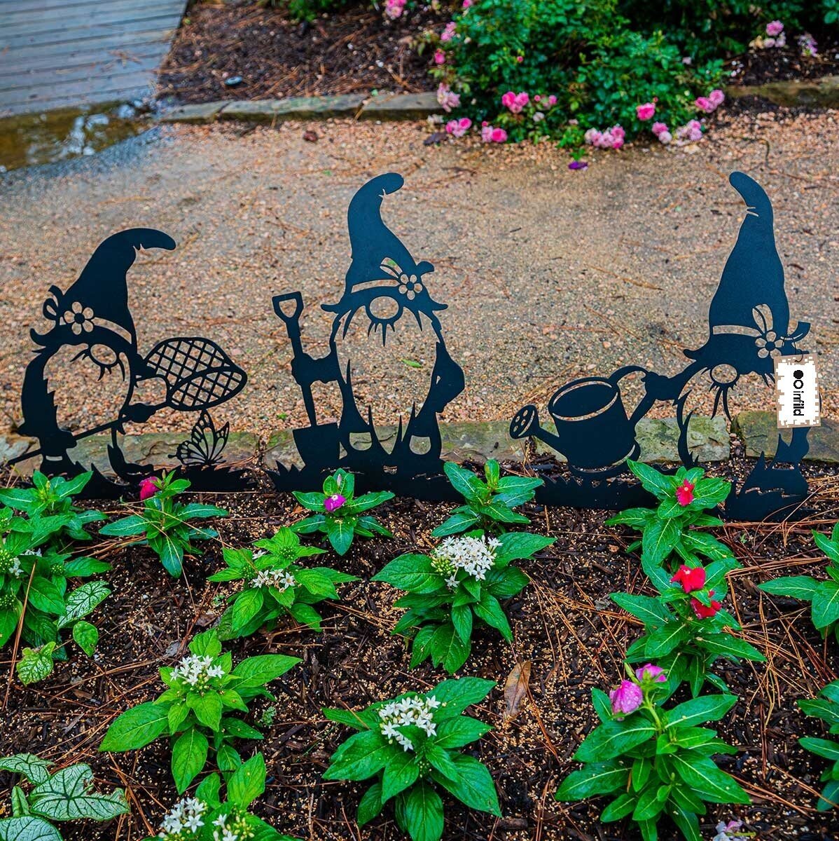 Фигура садовая "Гном садовый с сачком", цвет чёрный, INFILD - фотография № 4