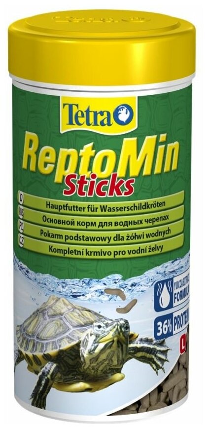 Tetra ReptoMin корм в виде палочек для водных черепах 500 мл - фотография № 7