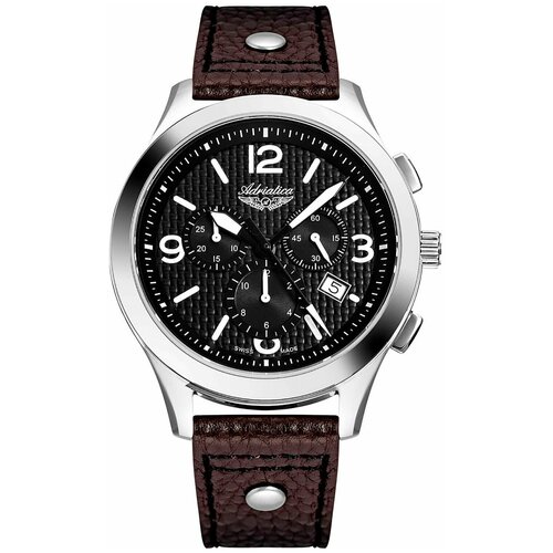 Наручные часы Adriatica Aviation, коричневый наручные часы adriatica серый