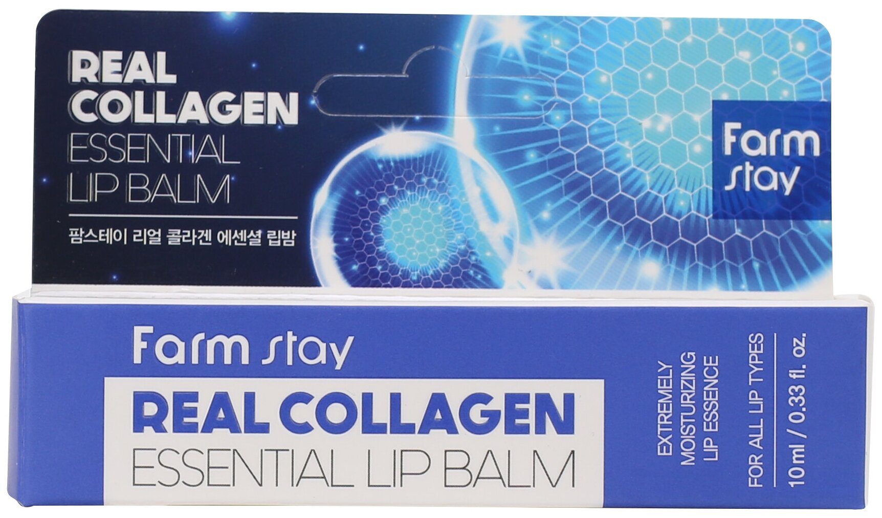 Бальзам для губ FarmStay Real Collagen Essential Lip Balm 10мл CNO COSMETICS - фото №2