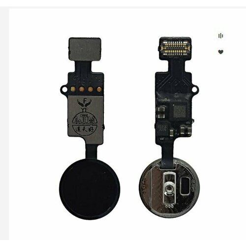 Кнопка Home для iPhone 7/ 7 Plus / 8 / 8 Plus / SE 2020 / SE 2022 черная сенсорная (без Touch iD) jc jcid 7th 3d 6th home button flex cable for iphone 7 8 plus se universal touch id back return function solution repair tool