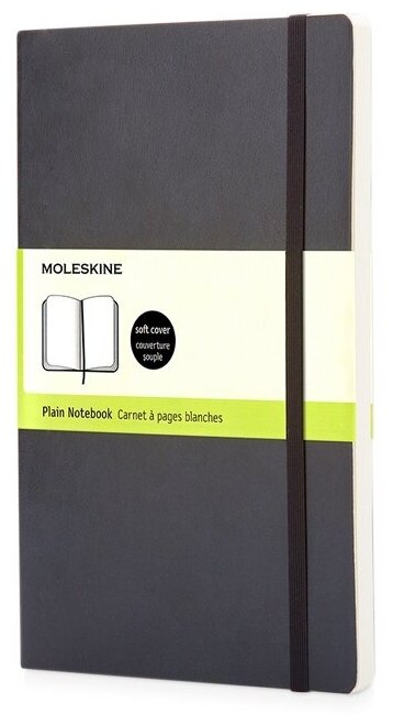 Записная книжка Moleskine Classic Soft (нелинованный), Pocket (9х14 см), черный