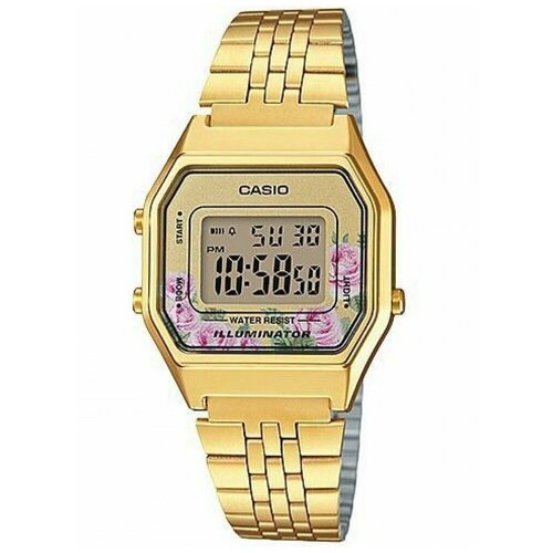 наручные часы casio collection la680wga 1b золотой Наручные часы CASIO Vintage LA680WGA-4C, золотой, черный