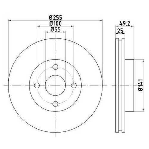 фото Тормозной диск nisshinbo nd1030k для toyota corolla
