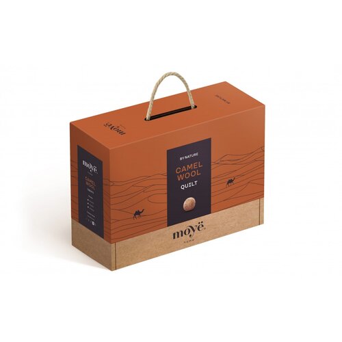 Одеяло всесезонное бежевое Moye Home Camel из верблюжьей шерсти, 200 х 220 см