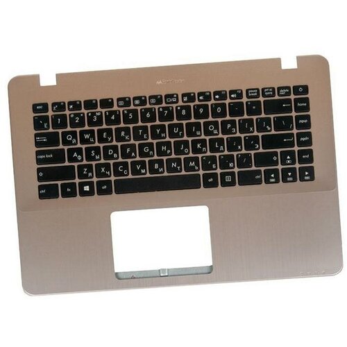 Клавиатура для ноутбука keyboard Asus X442UA-1C с топкейсом светло-бронзовая панель черные кнопки 90NB0FJ3-R31RU0 1506₽