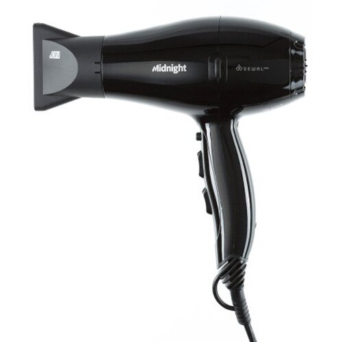 Фен DEWAL Midnight 2000 Вт 2 насадки ионизация черный 323700₽