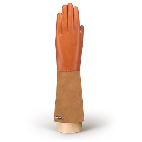 Перчатки женские кожаные ELEGANZZA, размер 6.5(XS), коричневый