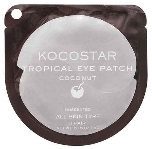 Kocostar Гидрогелевые патчи для глаз Tropical Eye Patch Coconut, 2 шт.