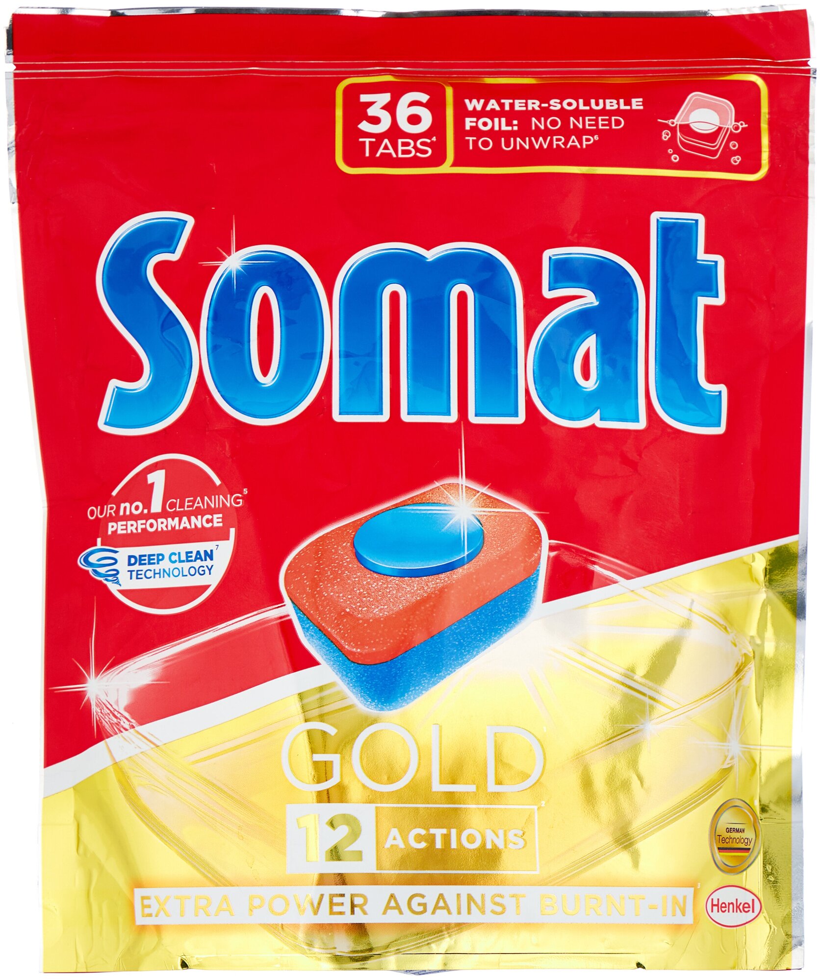 Таблетки для посудомоечной машины Сомат Gold, 36 шт., 0.69 кг, дой-пак - фотография № 3