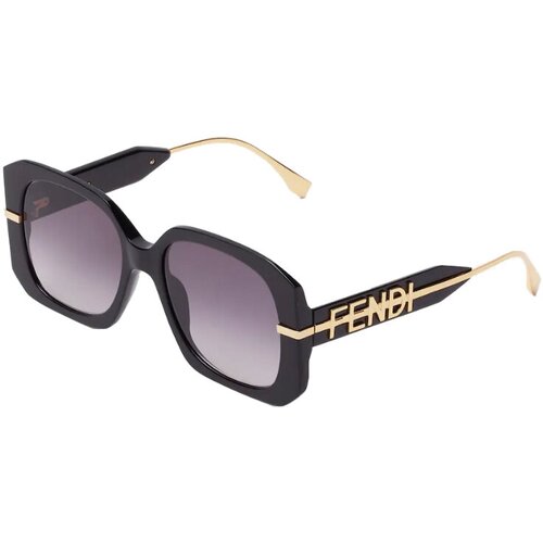 Солнцезащитные очки FENDI, черный fendi fe 40017i 55f солнцезащитные очки 55f
