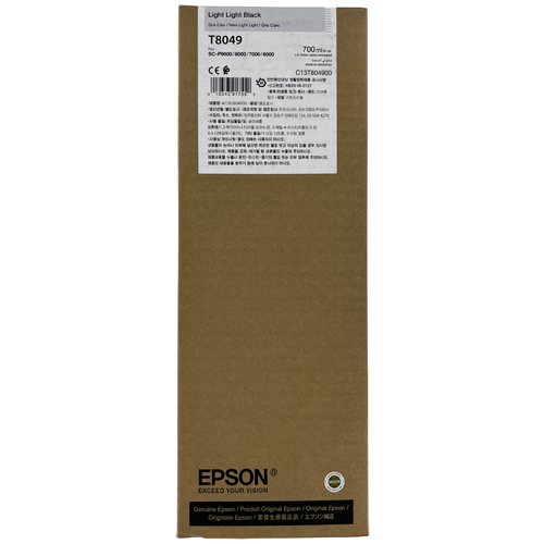 Картридж Epson повышенной емкости со светло-серыми чернилами картридж t8044 yellow для принтера эпсон epson surecolor sc p6000 sc p7000 sc p8000 sc p9000