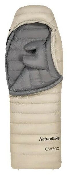 Спальник Naturehike CW700 Mummy goose down khaki 700G