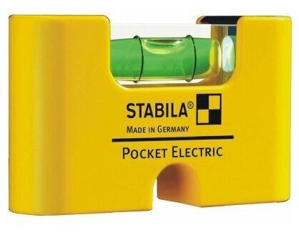 Уровень Stabila Pocket Electric (1гориз, точн. 1мм/м) с чехлом на пояс на блистере №1082