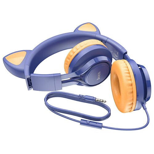 Наушники полноразмерные HOCO W36 Cat ear headphones with mic dream blue 72900₽