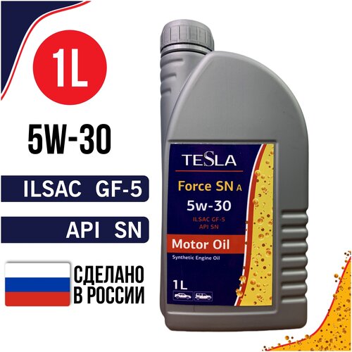 Моторное масло TESLA Force SN A 5w-30 Синтетическое 4 л