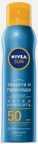 Изображение товара Нивея SUN Спрей с/з Защита и Прохлада SPF-50 200мл (80461)