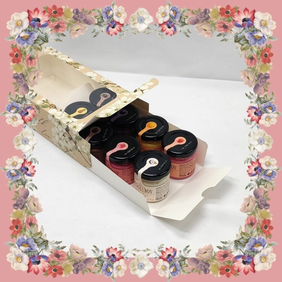 Подарочный набор для женщин мед суфле Медолюбов Ассорти 8 вкусов по 45 гр. "With love" - фотография № 5