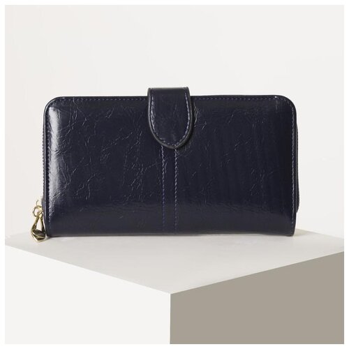 фото Кошелек жен 10-01-01 аврора, 19*3,5*10, 2 отд, д/карт, д/монет, синий 5066562 сима-ленд