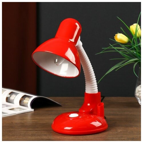 Уютель Светильник настольный UT-221 E27 40Вт на подставке красный 27,5х37х14 см