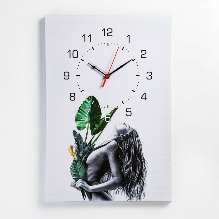 Соломон Часы-картина настенные "Девушка", плавный ход, 40 х 60 см