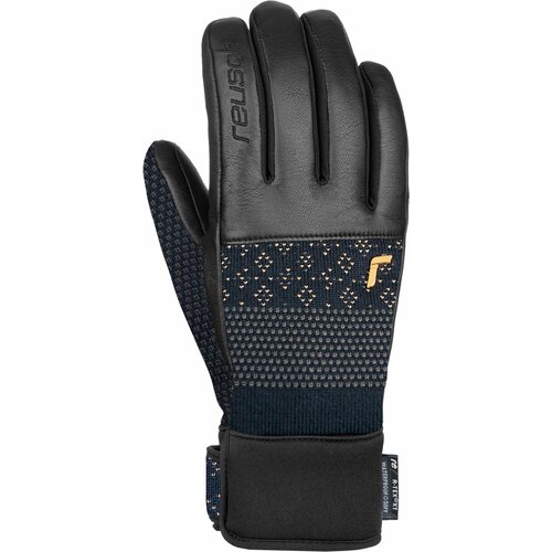 Перчатки горнолыжные REUSCH Petra Vlhova R-Tex Xt Dress Blue/Gold (inch (дюйм):8,5)