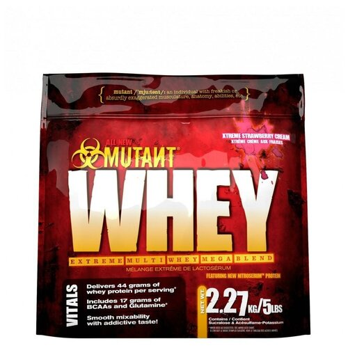 высокобелковый продукт для спортсменов whey fitprotein 2270 г ваниль Mutant Whey 2270 г