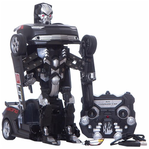 деформационная игрушка на пульте управления deformation robot car toy красный машинка робот трансформер 1 18 пульт управления ferrari робот трансформер Робот-трансформер 1 TOY Трансботы Т10863, черный