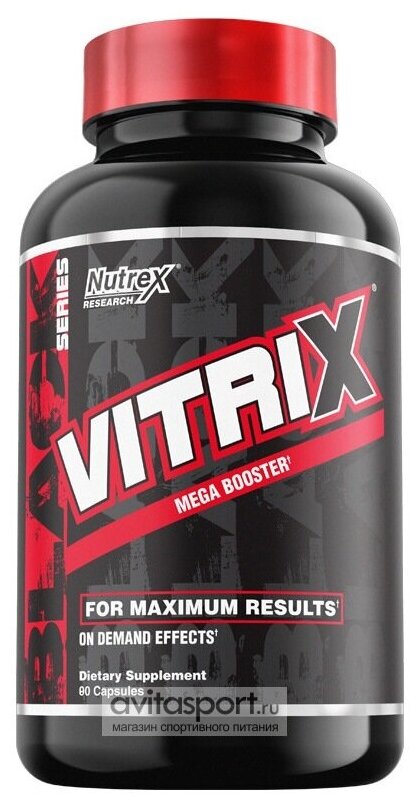 Средства для повышения тестостерона NUTREX Vitrix Inernational 760 мг 80 капсул