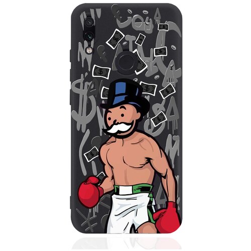 Черный силиконовый чехол MustHaveCase для Xiaomi Redmi Note 7 Monopoly Boxing Монополия Боксер черный силиконовый чехол musthavecase для xiaomi redmi 9c monopoly boxing монополия боксер для сяоми редми 9с