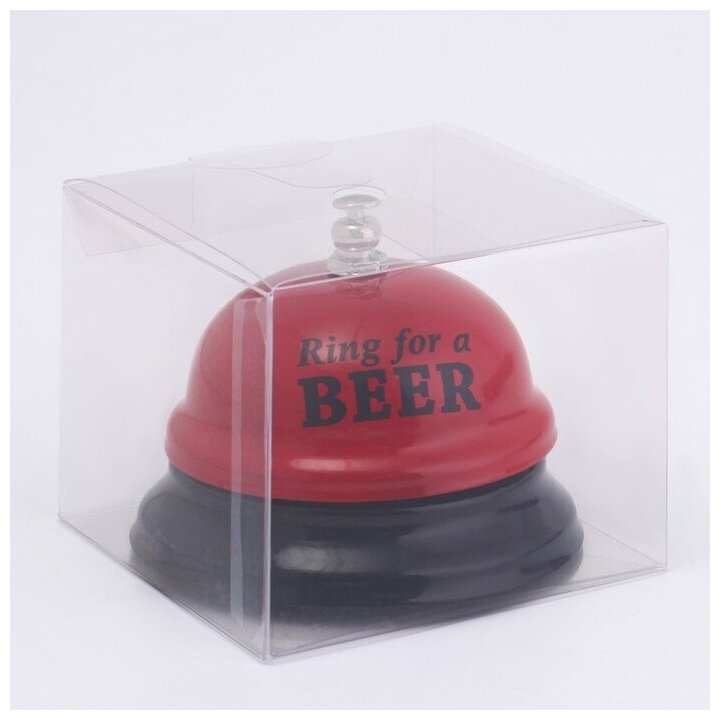 Звонок настольный "Ring for a beer", 7.5 х 7.5 х 6 см, красный - фотография № 6
