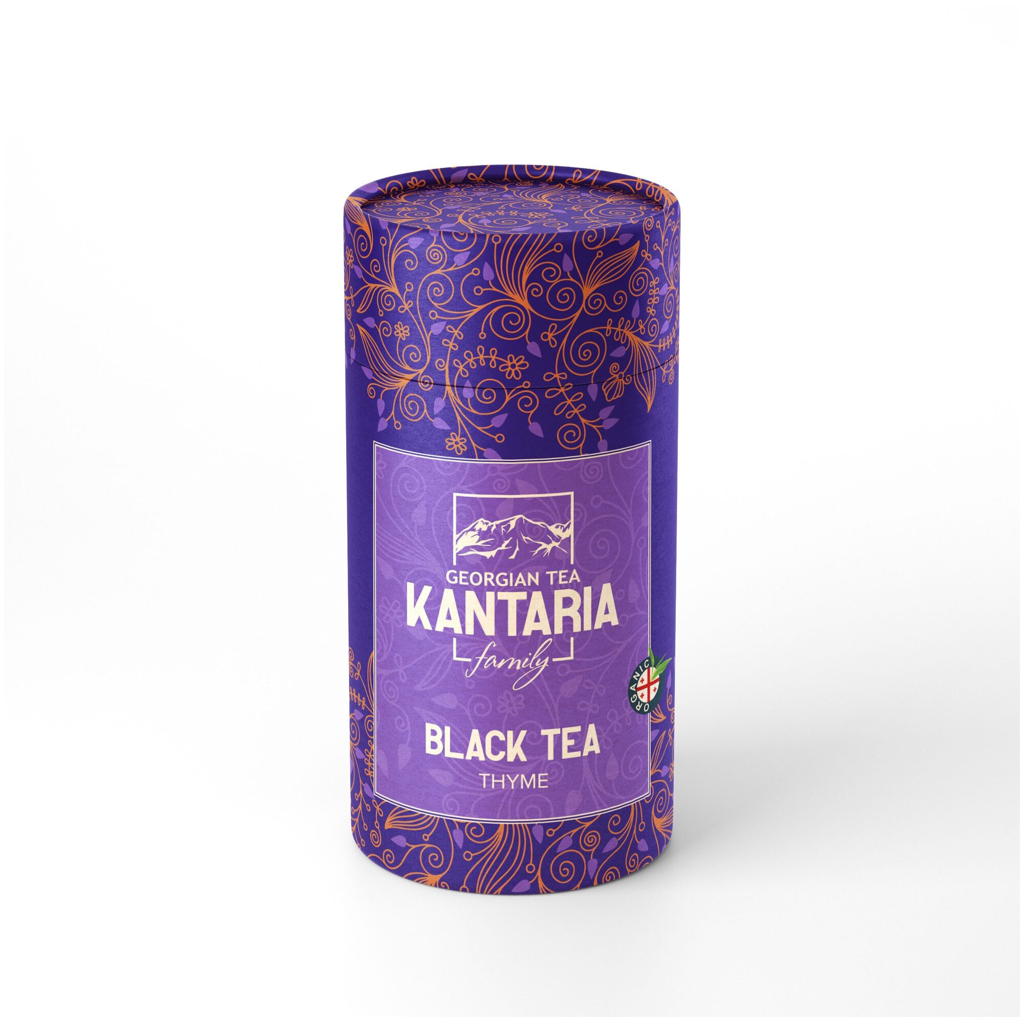 Черный листовой чай с чабрецом, в подарочной упаковке, 100гр, KANTARIA family