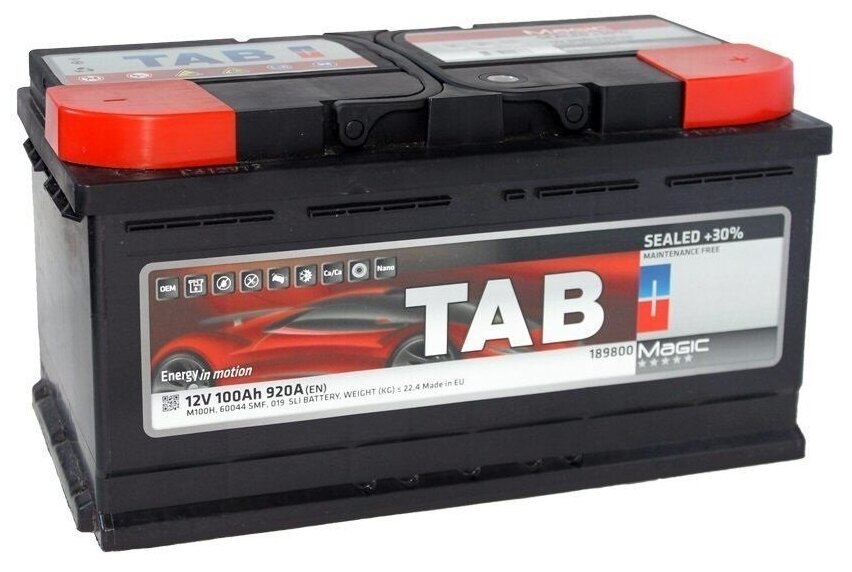 Аккумуляторная батарея TAB Magic 6СТ-100.0 (обратная полярность)