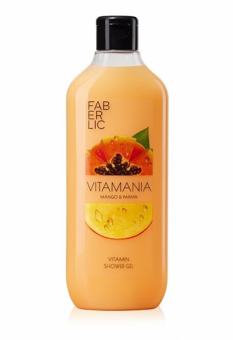 Витаминный гель для душа «Манго и папайя» Vitamania