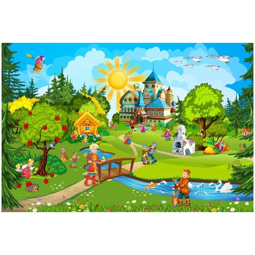 Фотообои Русские сказки размер ШхВ 315х210 см 5300₽