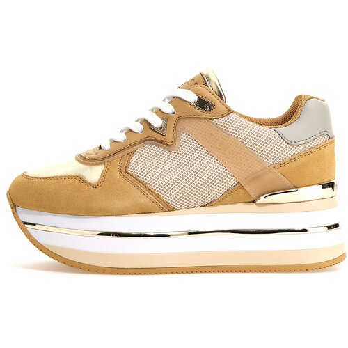 фото Полуботинки типа кроссовые guess жен. желтый fl5hn3sma12sand размер 39