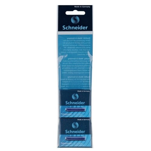 Чернила для перьевой ручки Schneider 6603/2 Смываемые чернила (12 шт.) синий