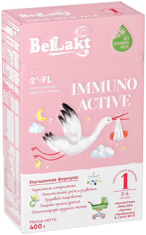 Смесь Беллакт Immuno Аctive 1, с рождения до 6 месяцев, 400 г