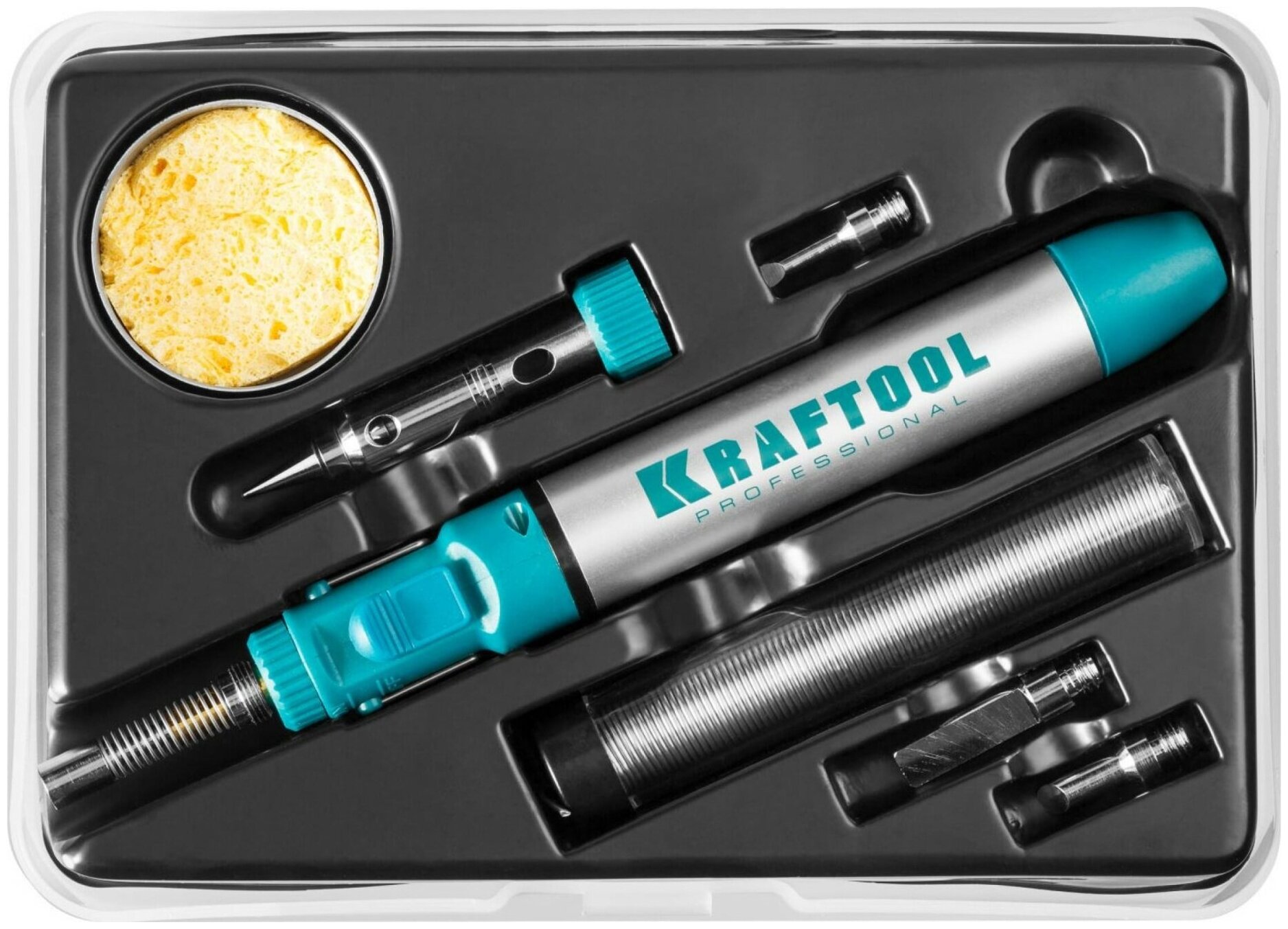 KRAFTOOL SolderPro 70B набор 8-в-1, газовый паяльник, горелка, фен, 30-70 Вт, 1300°С(55504-H8) - фотография № 11