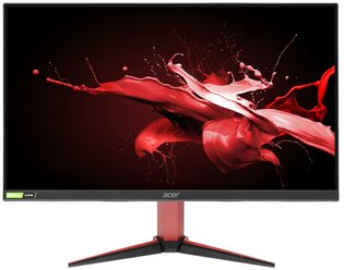 24.5" Монитор Acer Nitro VG252QPbmiipx, 1920x1080, 144 Гц, IPS, черный/красный