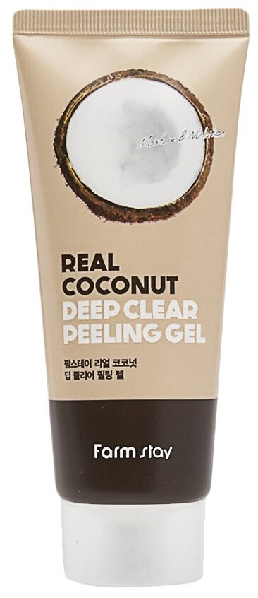 Отшелушивающий гель с экстрактом кокоса FarmStay Real Coconut Deep Clear Peeling Gel 100 мл - фото №1