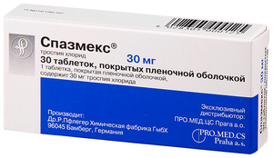 Спазмекс таб. п/о плен., 30 мг, 30 шт.