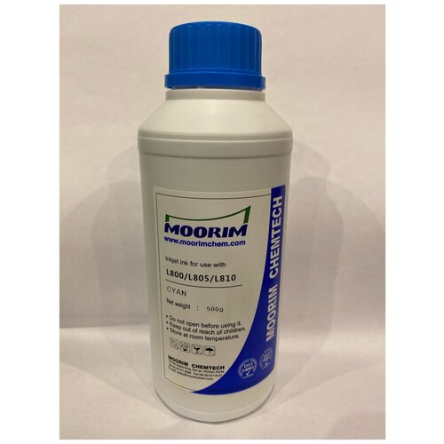 Чернила MOORIM L800, L805, L810 (500g) Cyan чернила moorim l800 l805 l810 500g yellow