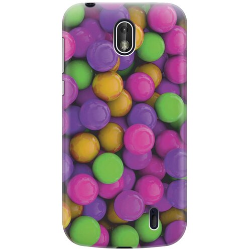 фото Cиликоновый чехол на nokia 1 / нокиа 1 с принтом "разноцветные драже" gosso