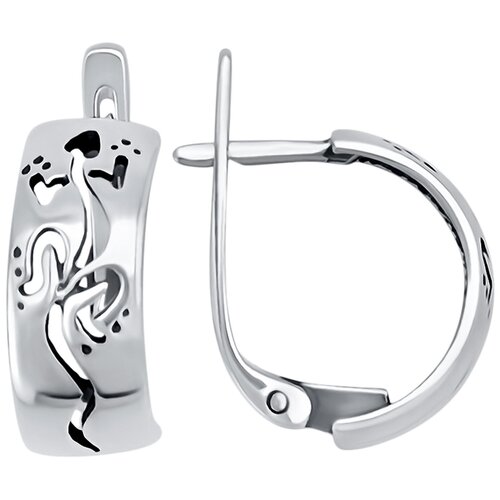 Серьги серебряные женские, серебро 925 пробы, ювелирное украшение Ящерица, не змея, необычные, модные, вечерние сережки