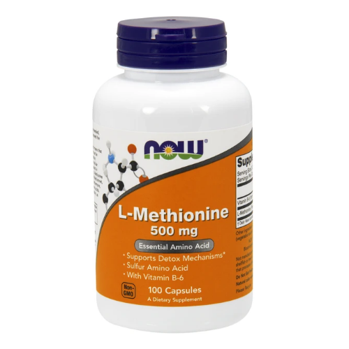 NOW, L-Methionine 500 Mg, 100 капсул.