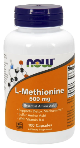 NOW, L-Methionine 500 Mg, 100 капсул.