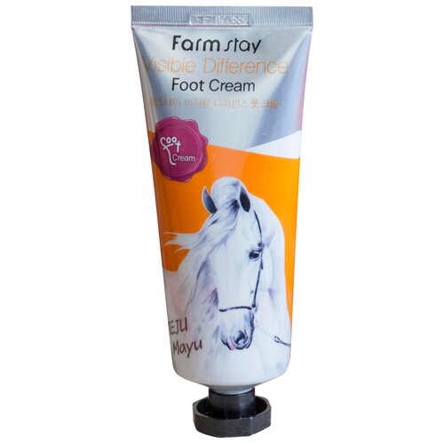 Крем для ног с лошадиным жиром FARM STAY JEJU MAYU VISIBLE DIFFERENCE FOOT CREAM 100ml