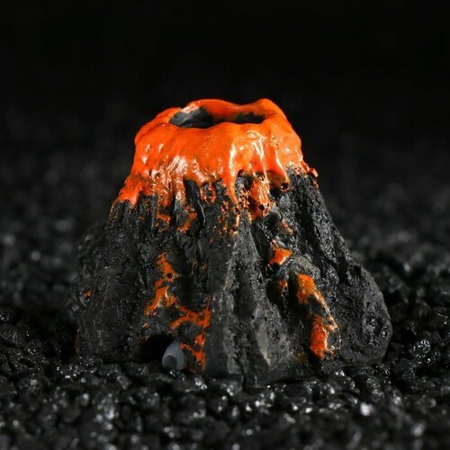 грот для аквариумов пижон аква вулкан с распылителем Грот с распылителем Вулкан, 7 х 6,5 х 4,5 см