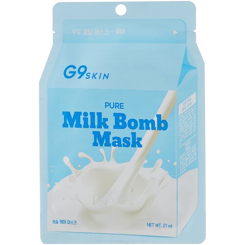 G9SKIN тканевая маска Milk Bomb Pure, 21 мл